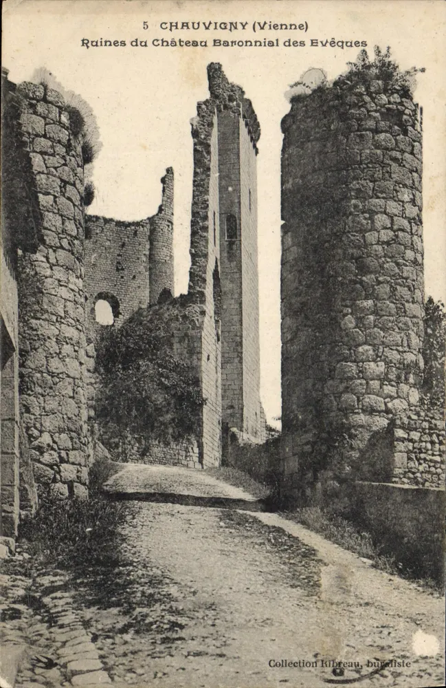Chauvigny (Vienne) — Ruinen des episcopalen Baronialschlosses — Collection Ribreau, bucardiste - Vorderseite