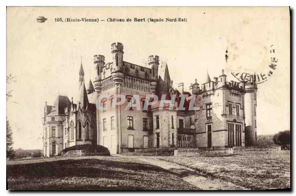 Schloss Bert — Nordostfassade — Haute-Vienne — Nr. 103 - Vorderseite