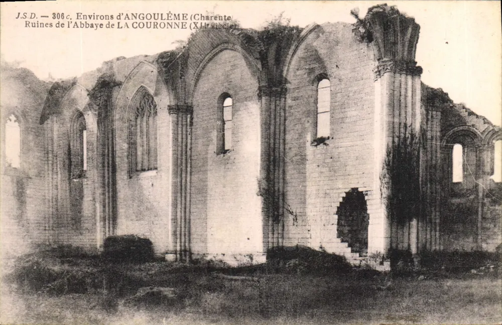 Ruinen der Abtei La Couronne — Umgebung von Angoulême (Charente) — J.S.D. n° 308c - Vorderseite