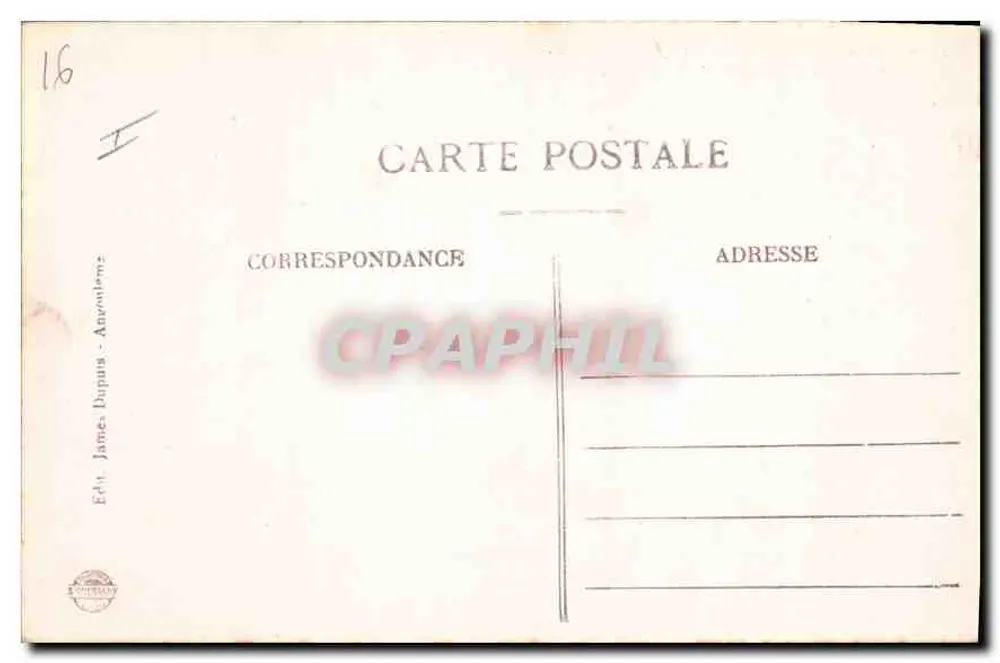 Ruinen der Abtei La Couronne — Umgebung von Angoulême (Charente) — J.S.D. n° 308c - Rückseite