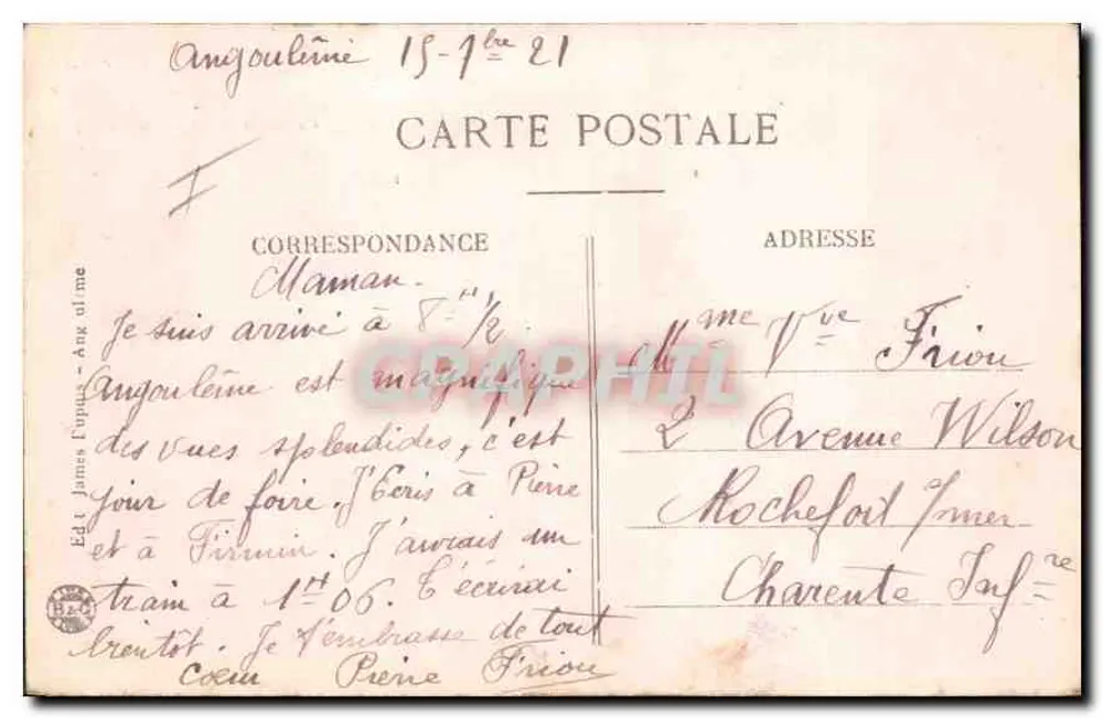 Angoulême — Katedra — J.S.D. 301 - Rewers