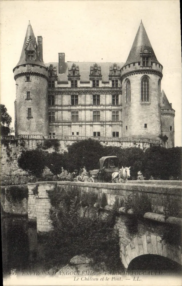Schloss und Brücke in Angoulême — Laroche-Foucauld — LL. - Vorderseite