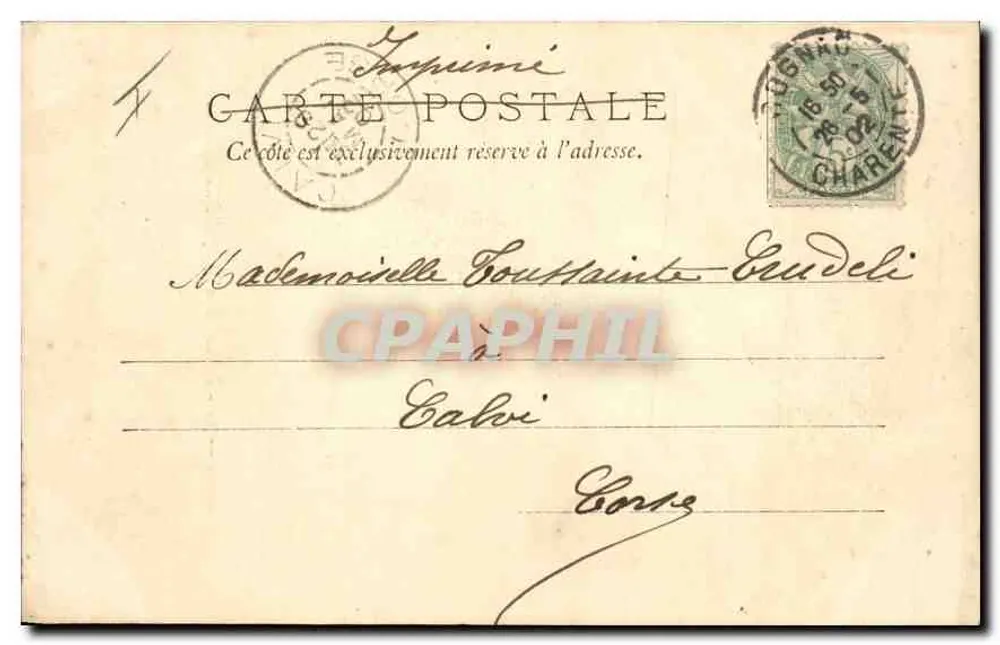 Cognac — Porta da Capela do Castelo — Marthe Joussaume - Verso
