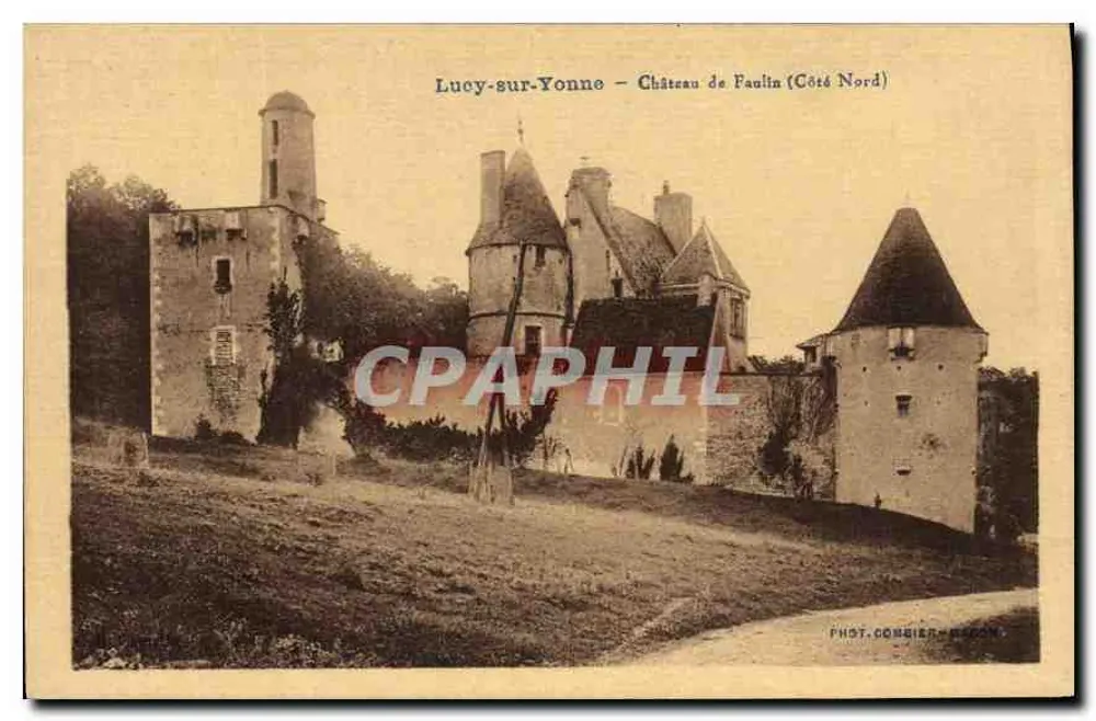 Lucy-sur-Yonne — Schloss Faulin (Nordseite) — Foto. Combier - Besançon - Vorderseite