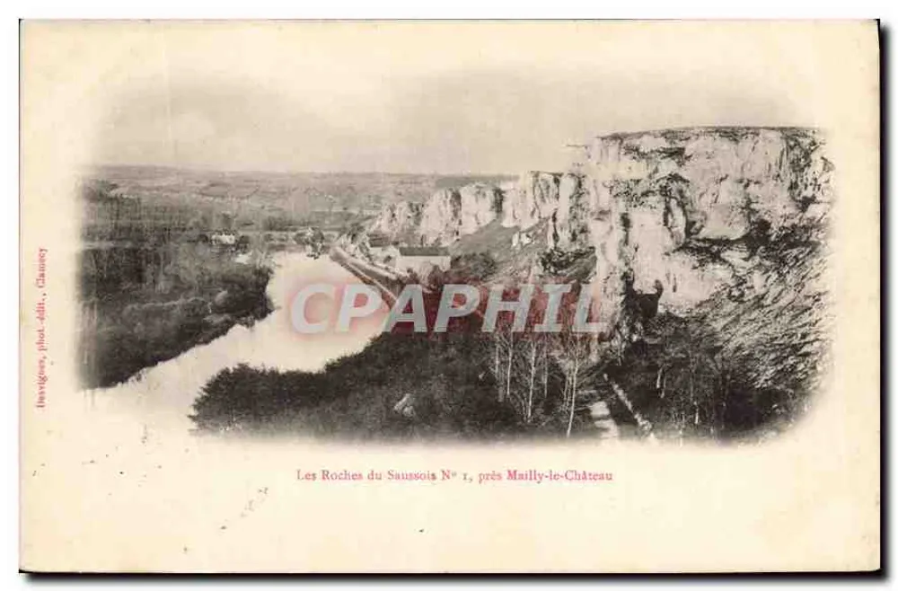 Les Roches du Saussois N° 1, près Mailly-le-Château — Inavigres, phot. dits., Caunecy - Recto