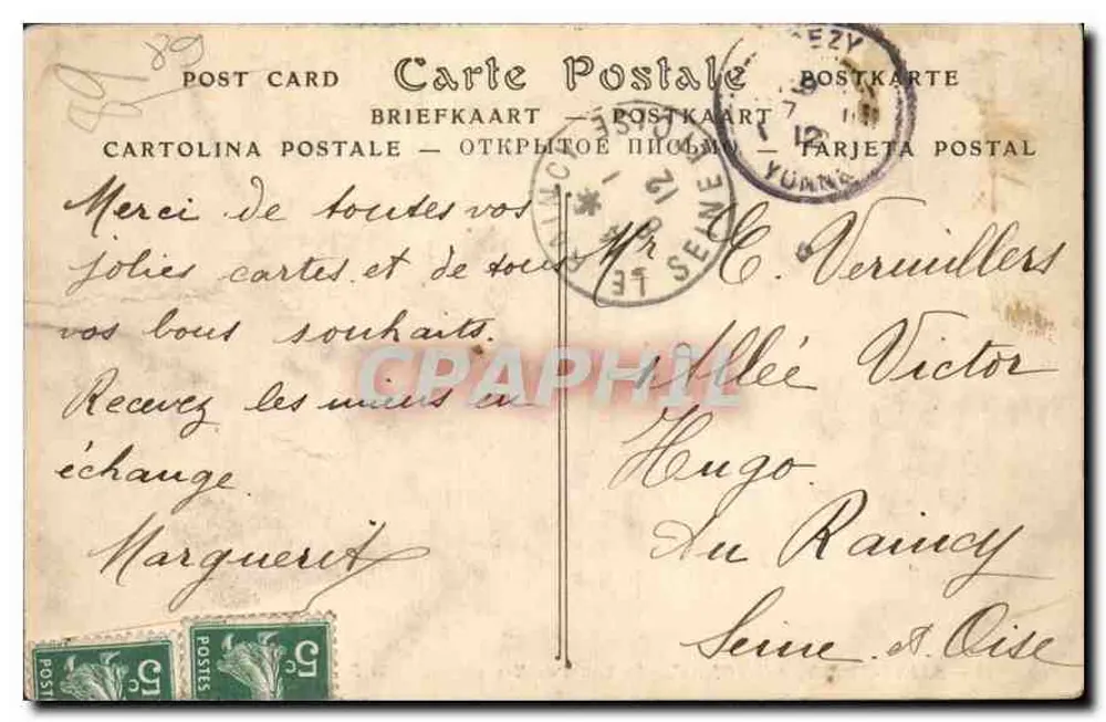 Saint-Aubin-sur-Yonne — Der Burgunderkanal — Verleger D. Ph. n°85 - Rückseite