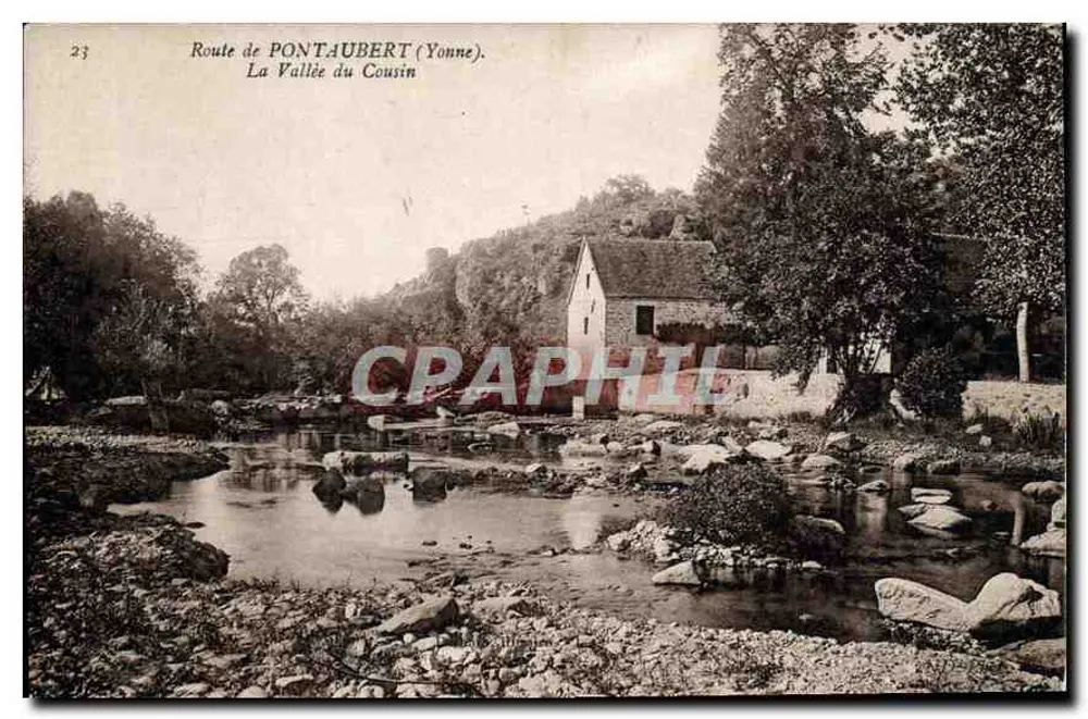 Strada di PONTAUBERT (Yonne). La Valle del Cousin — Cartolina d'epoca n°23 - Recto