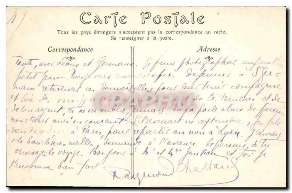 Strada di PONTAUBERT (Yonne). La Valle del Cousin — Cartolina d'epoca n°23 - Verso