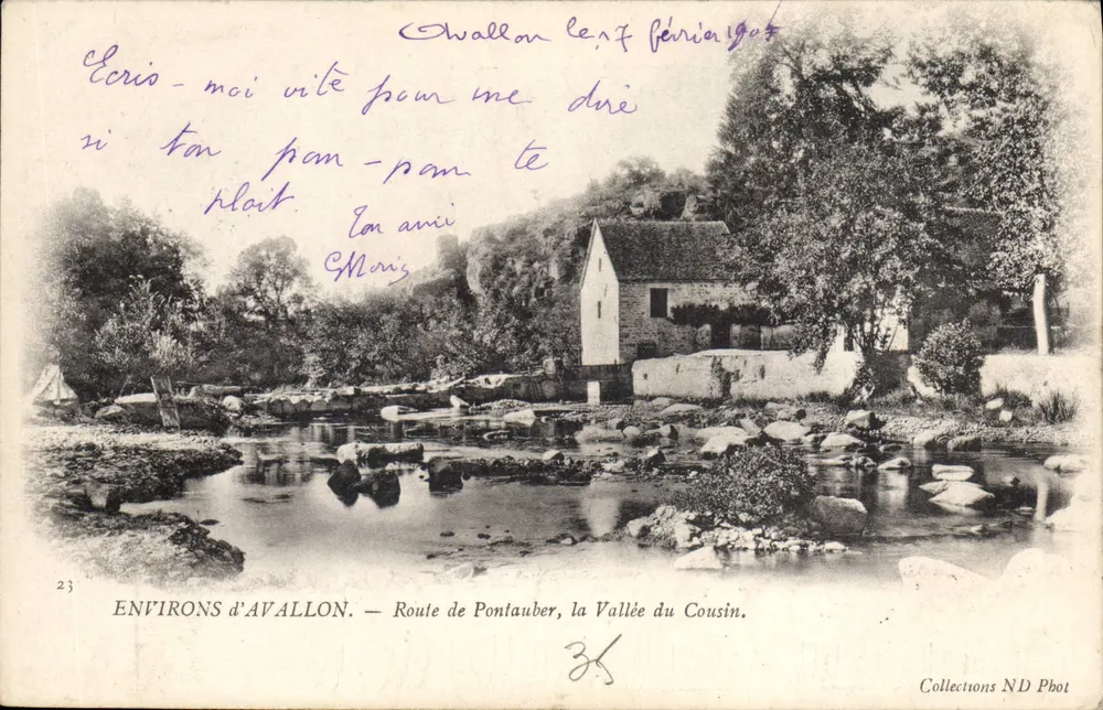 Um Avallon — Route de Pontauber, die Tal der Cousin — Collections ND Phot - Vorderseite