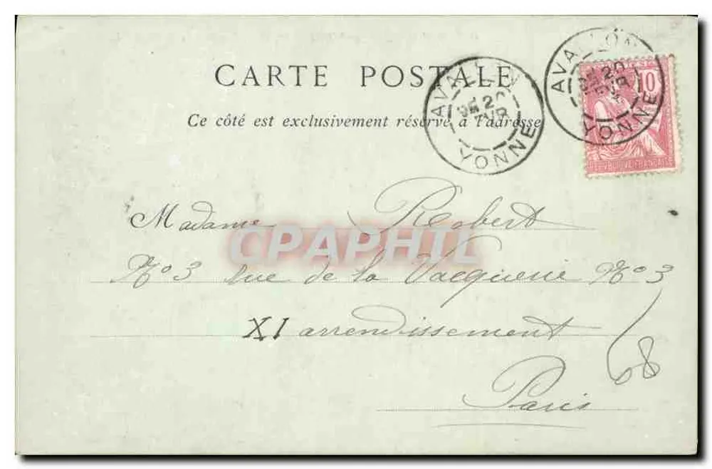 Umgebung von Avallon — Route de Pontauber, le Rocher de la Sœur — Collections ND. Phot. - Rückseite
