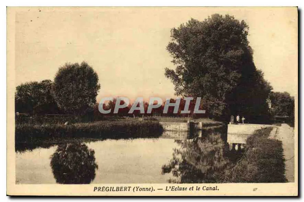 Prégilbert (Yonne) — A Eclusa e o Canal — Edição Bouquin - Foto Paul Matru, Cravant - Frente