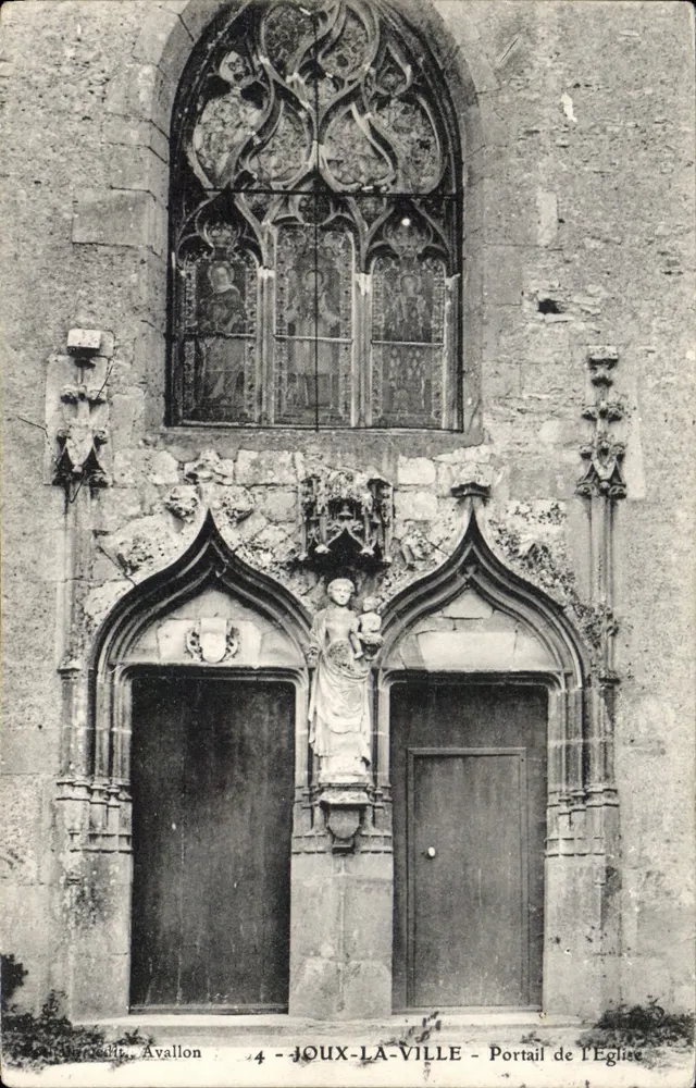 Joux-la-Ville — Portal der Kirche — Verleger Avallon, Nr. 4 - Vorderseite
