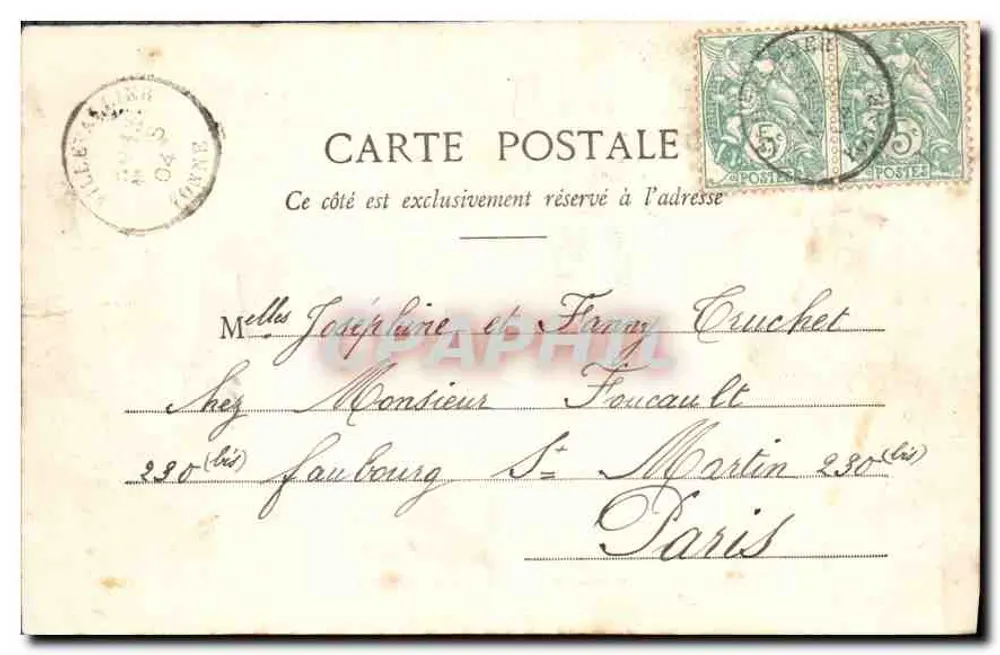 Arredores de Joigny — Castelo de Cudot — Livraria Hameln-Zanote, Joigny - Verso