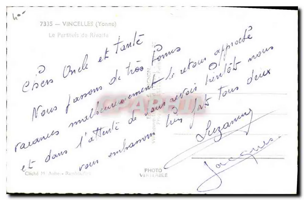 Cachoeira com ponte — Editor E. Mignon — n° 7335 - Verso