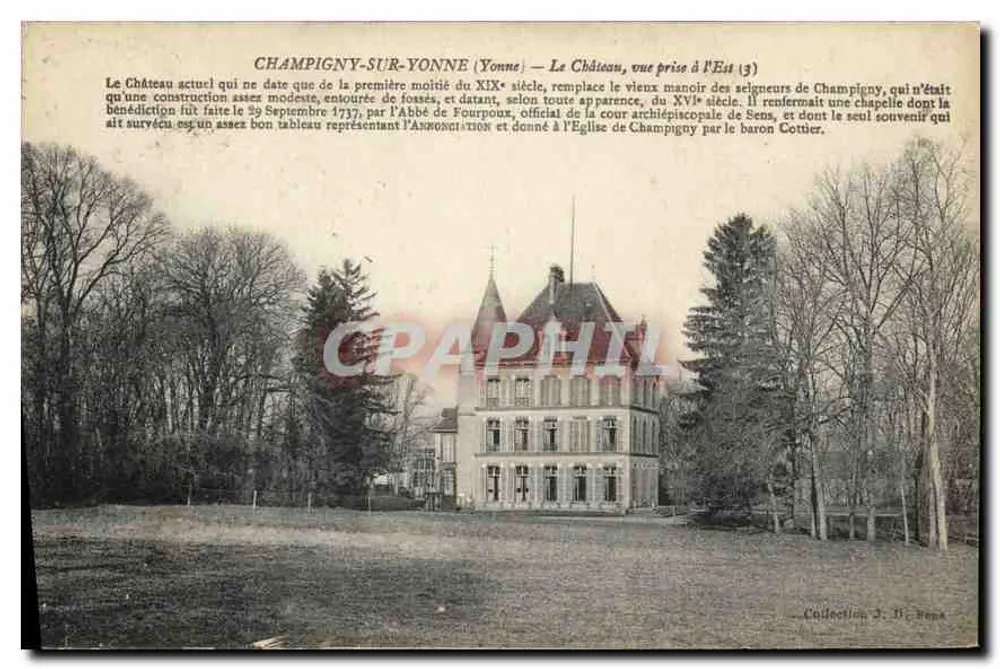 Champigny-sur-Yonne — Das Schloss, Ansicht vom Osten (3) — Sammlung J. Rena - Vorderseite