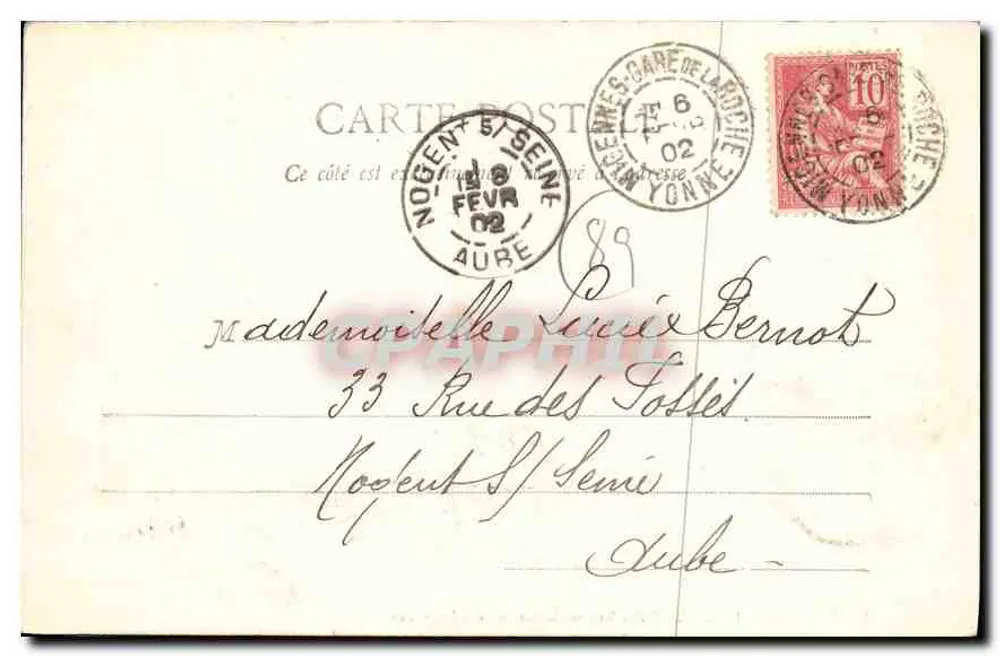 Le Chesnoy - Ansicht des Dorfes Joigneaux — Verlag H. F. Patat, Nummer nicht sichtbar - Rückseite