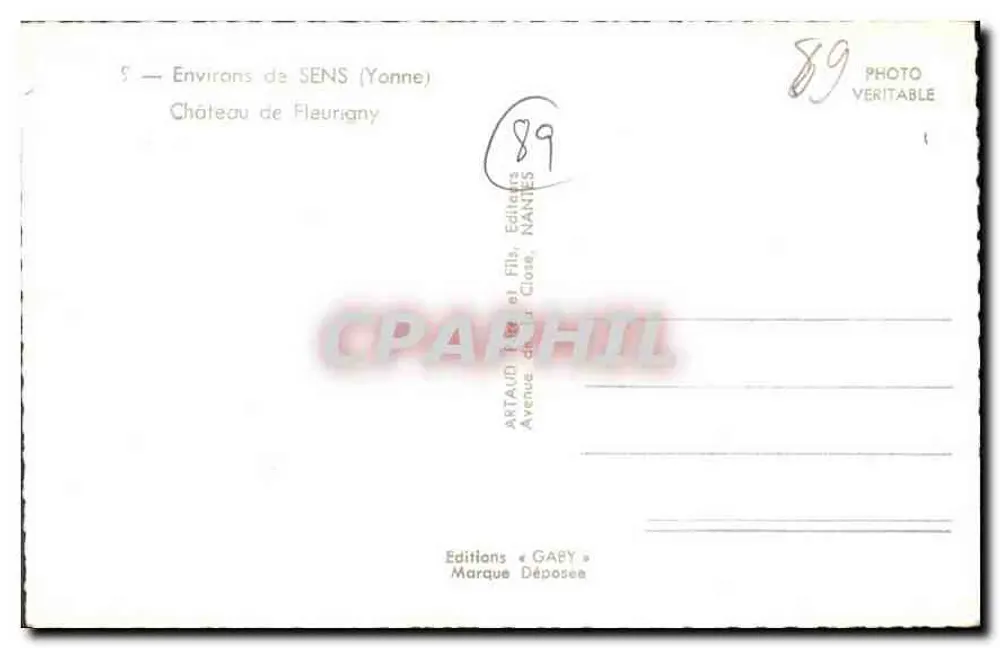 Zamek w Fleurigny — Okolice SENS (Yonne) — Éditions Gaby - Rewers