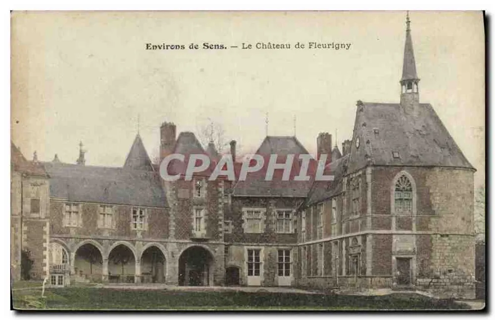 Arredores de Sens — O Castelo de Fleurigny — Editor não identificado - Frente