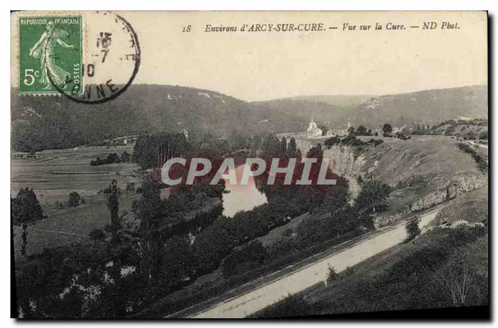 Arredores de Arcy-sur-Cure — Vista sobre a Cure — ND Pbol. - Frente