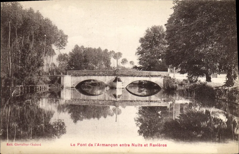 Die Brücke der Armançon zwischen Nuits und Ravières — Verlag Chevallier-Chailard - Vorderseite