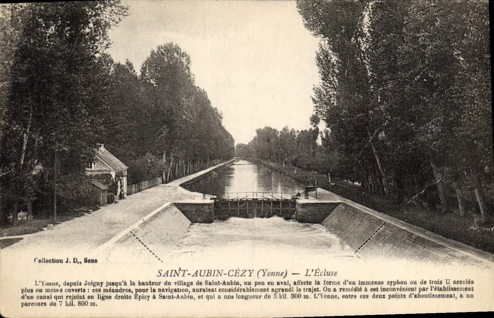 Saint-Aubin-Cézy (Yonne) — A Cachoeira — Coleção J. D., Sens - Frente