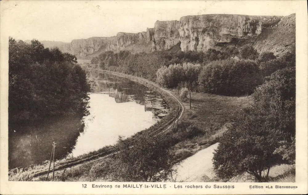 Umgebung von MAILLY-la-VILLE — Die Felsen des Saussois — Edition « La Bienvenue » - Vorderseite