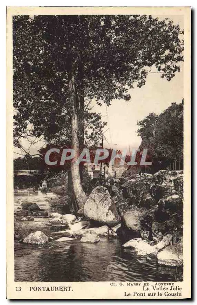Pontaurert — Die Brücke über den Cousin — CL. G. HARRY ED. La Vallée Jolie - Vorderseite