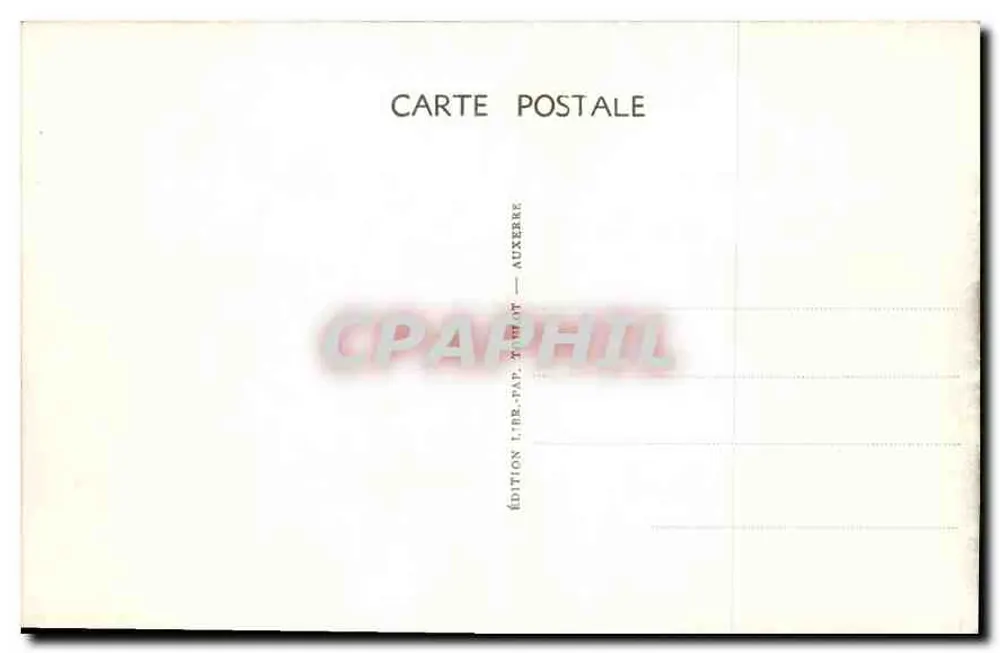 Le Saussois — O Desaguador e as Rochas — Edição F. Br. Pap. T. Hilot, Auxerre - Verso