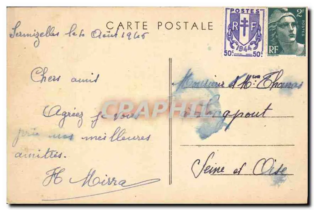 VOUTENAY-sur-CURE (Yonne) — A Igreja — Combier Imp. Macon - Verso