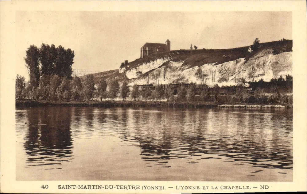 Saint-Martin-du-Tertre (Yonne) — Die Yonne und die Kapelle — ND - Vorderseite