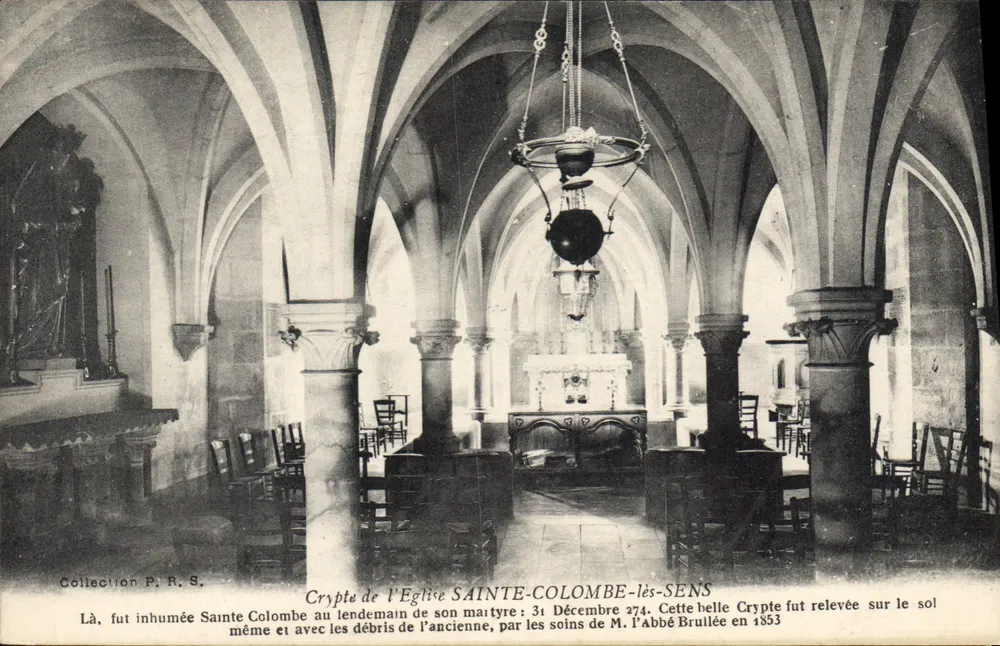 Cripta da Igreja de Santa Colombe-lès-Sens — editor desconhecido, número de série não visível - Frente