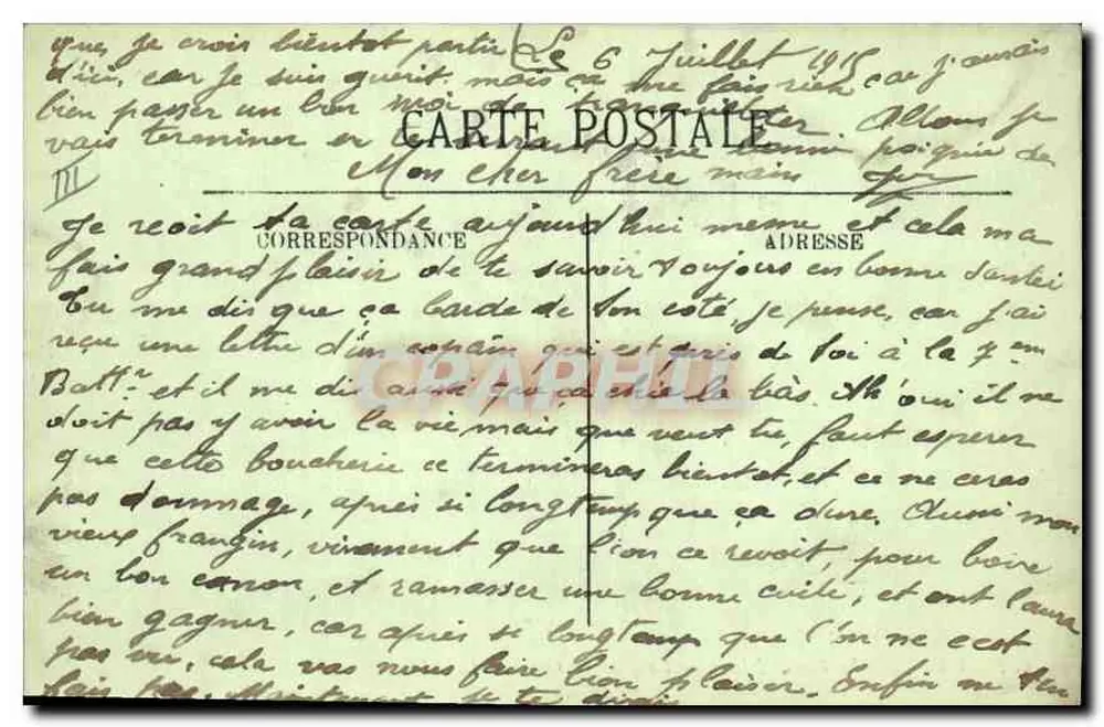 Vichy — Rue de Nîmes — Brasserie Gambrinus — LL. — Nr. 262 - Rückseite