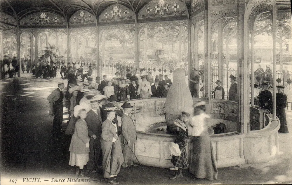 Vichy — Fonte das Senhoras — Bilhete postal antigo n°197 - Frente