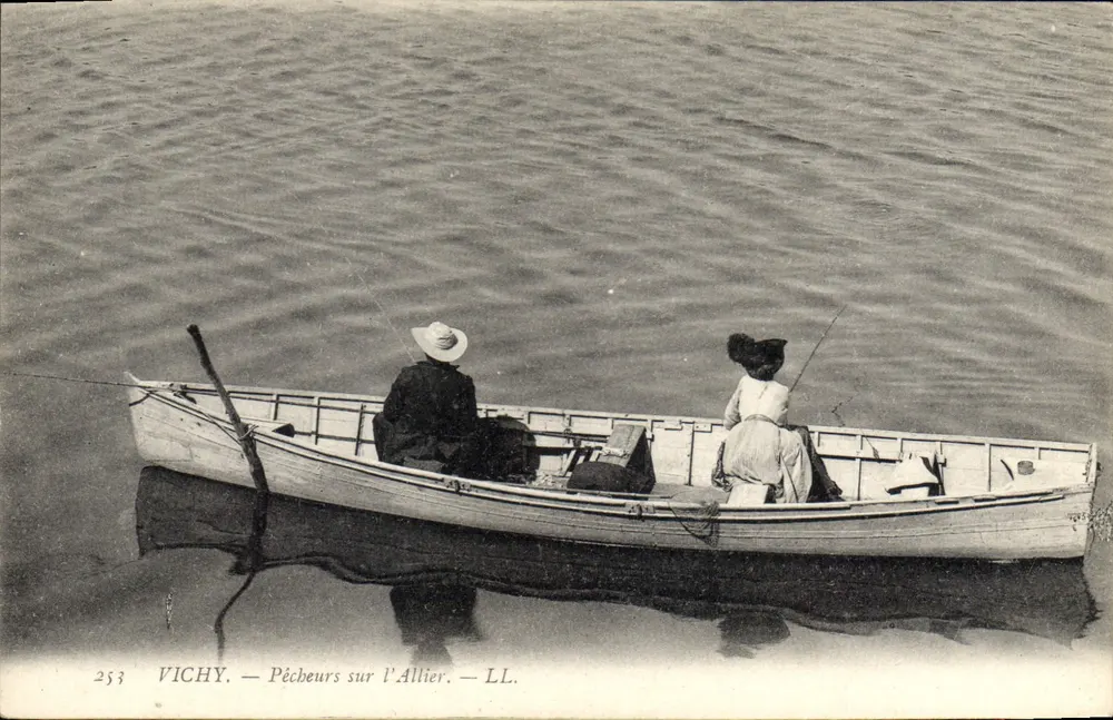 Vichy — Pescadores en el Allier — LL. — n° 253 - Anverso