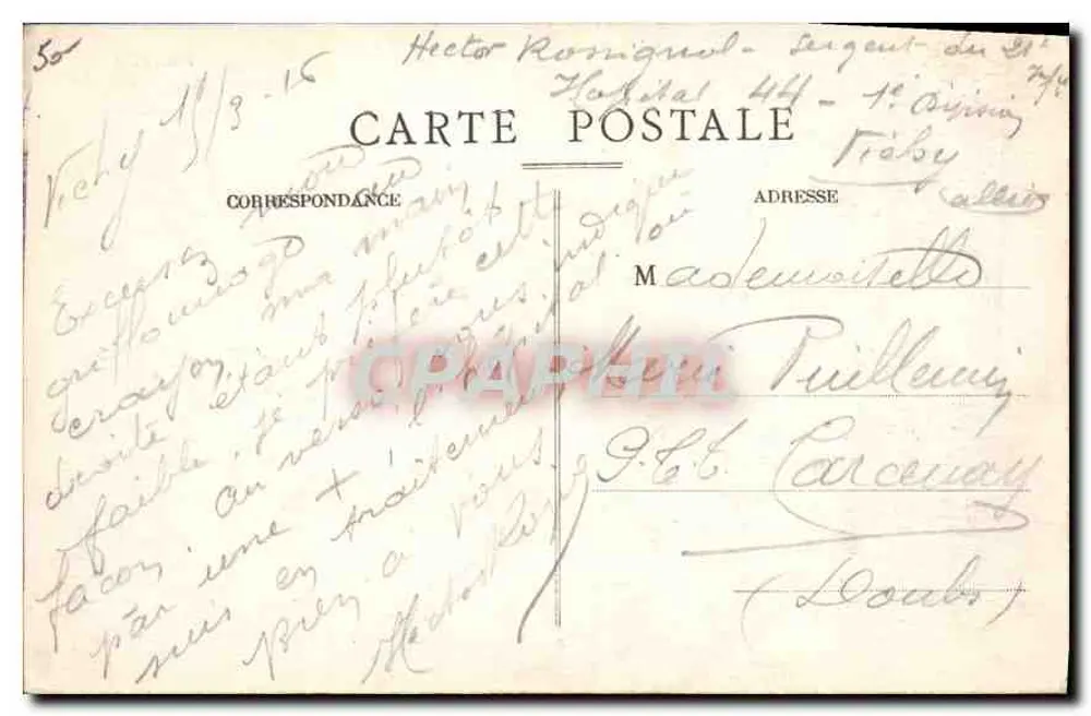 Vichy — Grand Hotel International und Splendid — P. Italian, E. O. - Rückseite