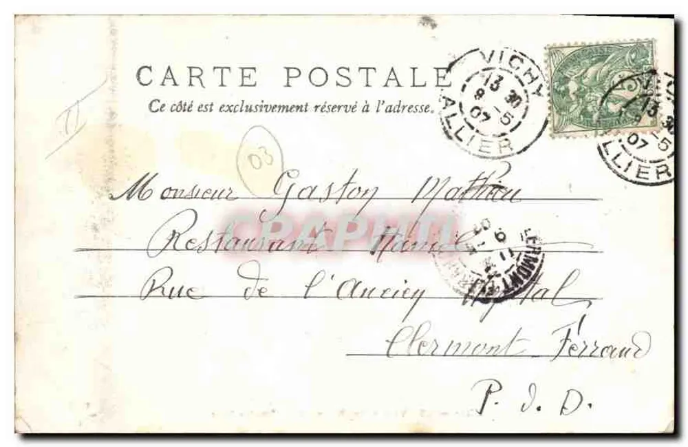 Vichy — os Kiosques do antigo Parque — editor Aillier, n° 85 - Verso