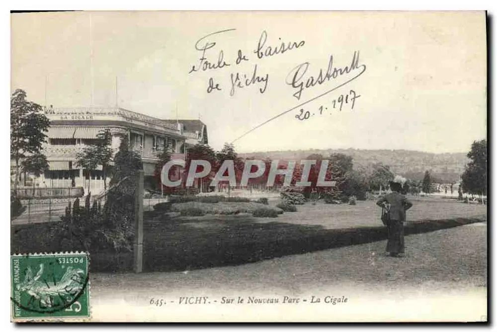 Vichy - Auf dem neuen Park - La Cigale — anonymer Verleger, Nr. 645 - Vorderseite