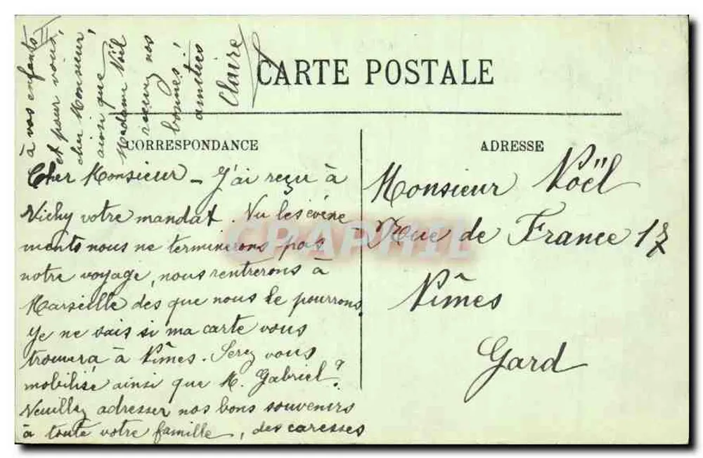 Vichy — A Casa da Sra. de Sévigné — LL. - Verso