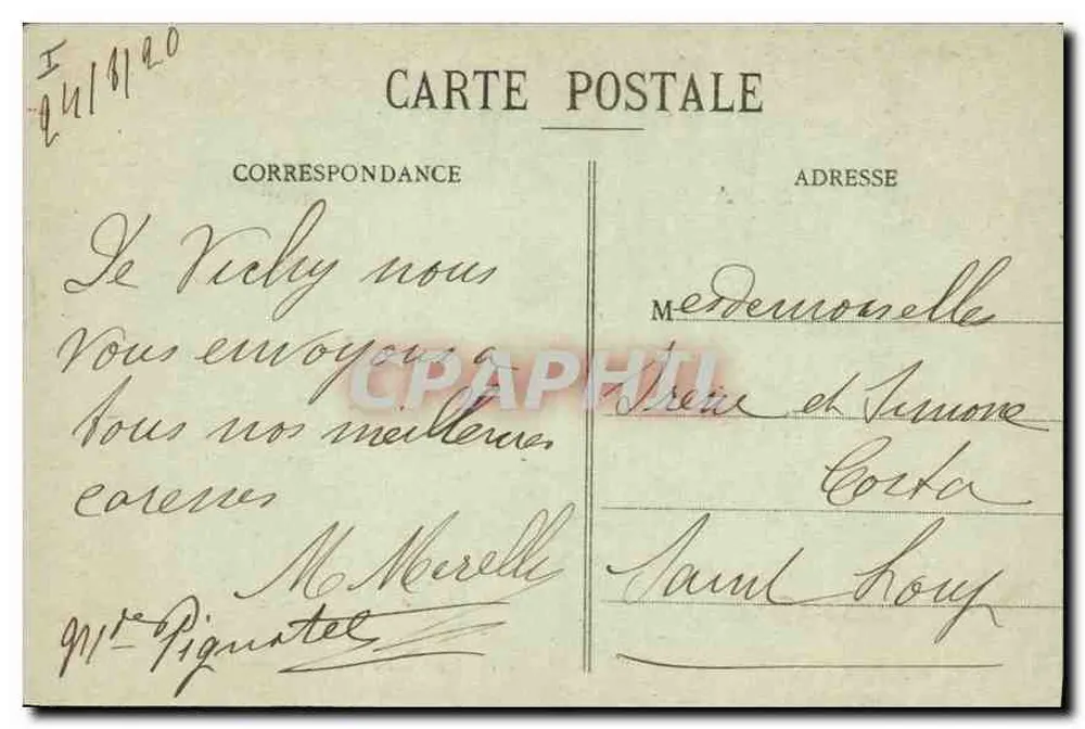 Vichy — Terrasse und Theater des Casinos — Marque Dépojéer n° 535 - Rückseite