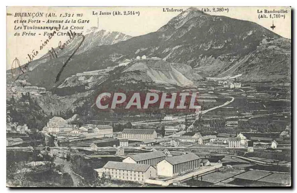 BRIANÇON (Alt. 1.321 m) e seus Fortes – Avenue de la Gare – Les Toulousannes – La Croix du Fréne – Le Janus (Alt. 2.514 m) – L’Infernet (Alt. 2.380 m) – Le Randonouillet (Alt. 1.710 m) - Frente