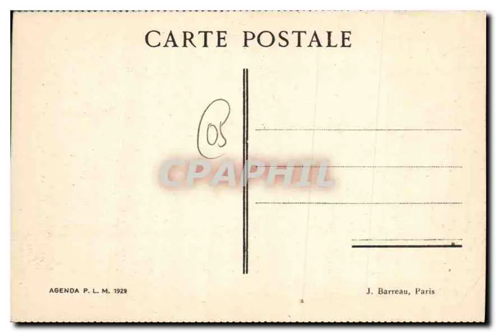 Briançon — Hotel Terminus P. L. M. e o Pic de Coste-Rousse — Agenda P. L. M. 1929 - Verso