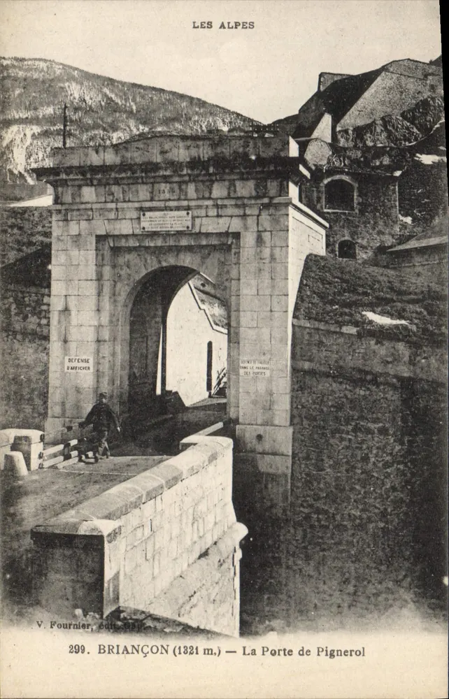 ब्रियांसॉन (1321 मीटर) — पिग्नेरोल का द्वार — वी. फौर्नियर, एडिट. बीएक्सजी - आगे