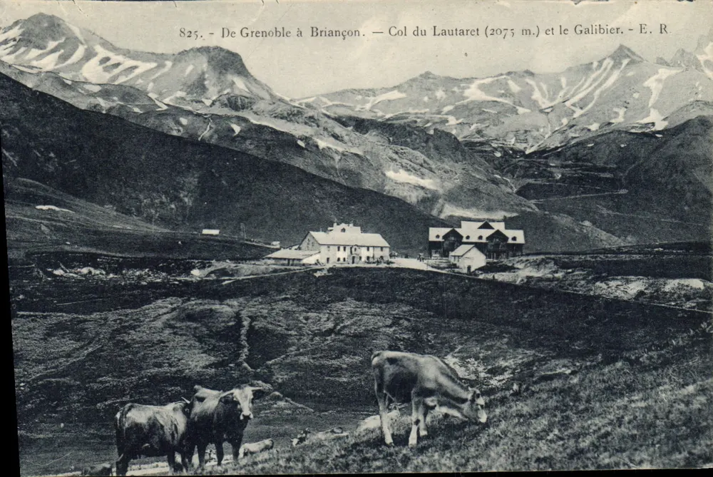 Col du Lautaret (2075 m.) und der Galibier — E. R. - Vorderseite