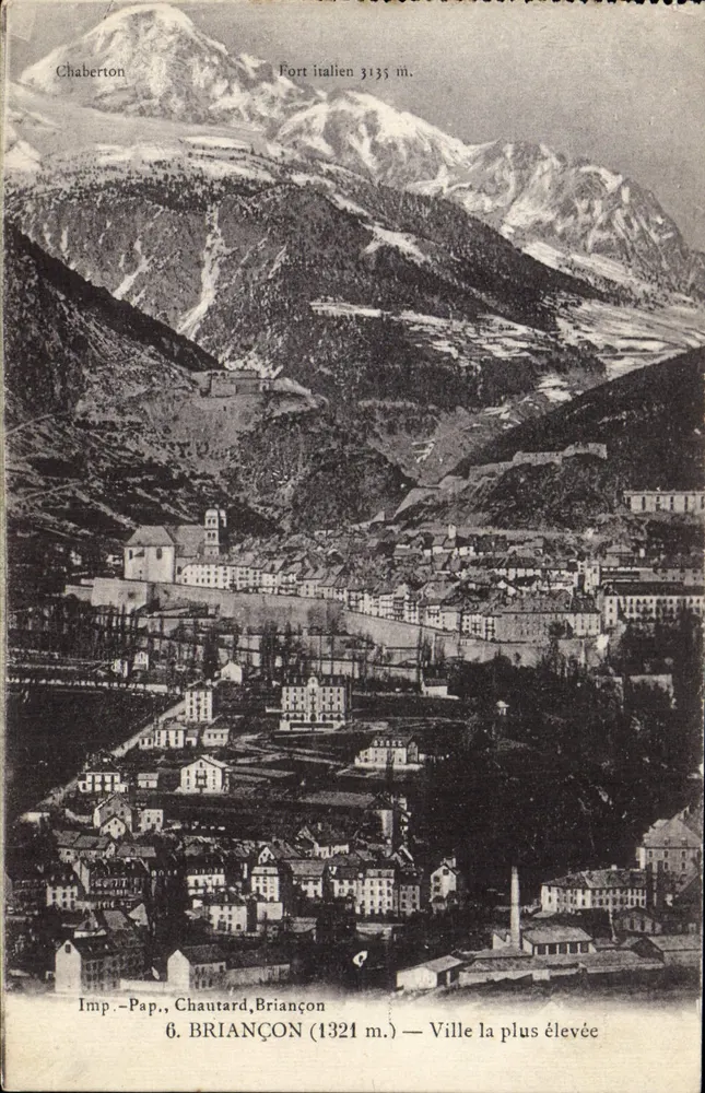 Briancón — Cidade mais elevada — Imp. Pap., Chautard, Briançon - Frente