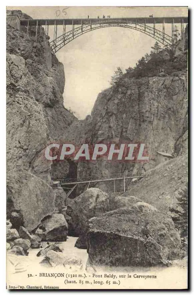 Ponte Baldy sobre a Cerveyrete — Briançon (1321 m.) — Imp. l'ap. Chantard, Briançon - Frente
