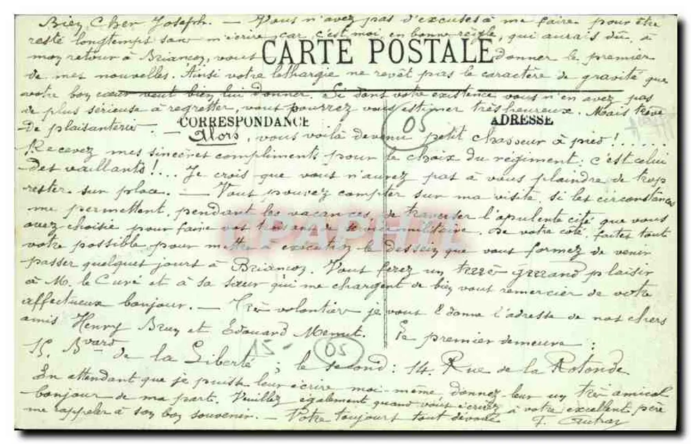 BRIANÇON — Vista geral (1.320 m.) — LL. — Fortes do Castelo, das Cabeças e do Infernét - Verso