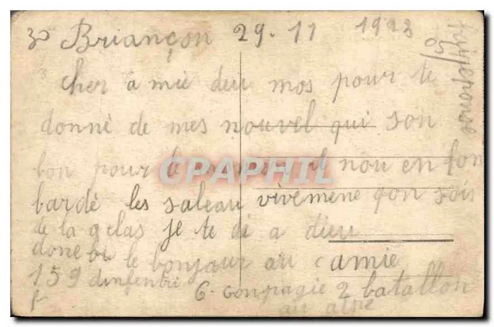 Briançon und seine Festungen — Ansicht vom Fort des Têtes — E.R. — n° 852 - Rückseite