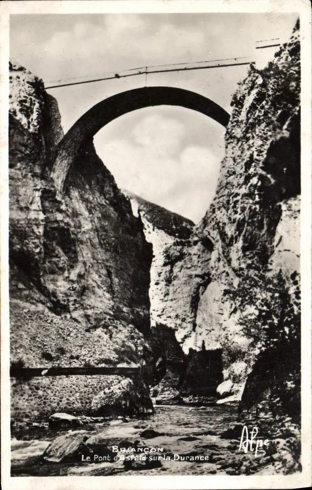 Briancón — O Ponte d'Aspreil sobre a Durance — Alpée - Frente