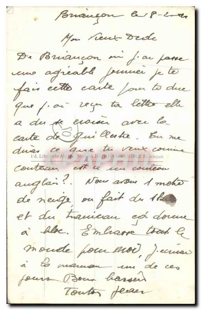 Briancón — O Ponte d'Aspreil sobre a Durance — Alpée - Verso