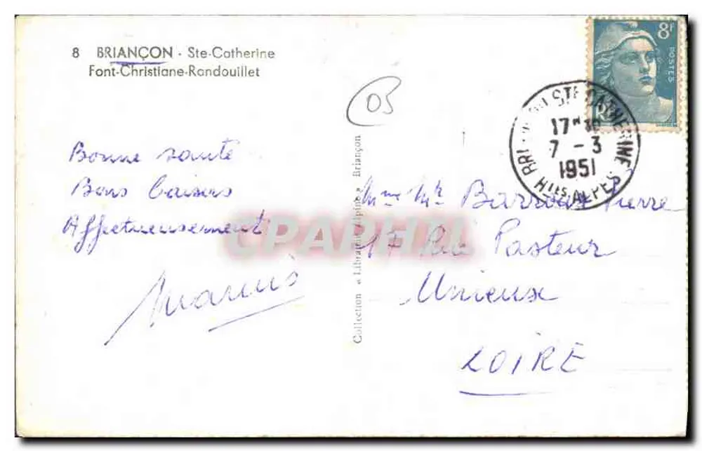 Briançon - Ste-Catherine — vista aerea — editore sconosciuto, n°8 - Verso